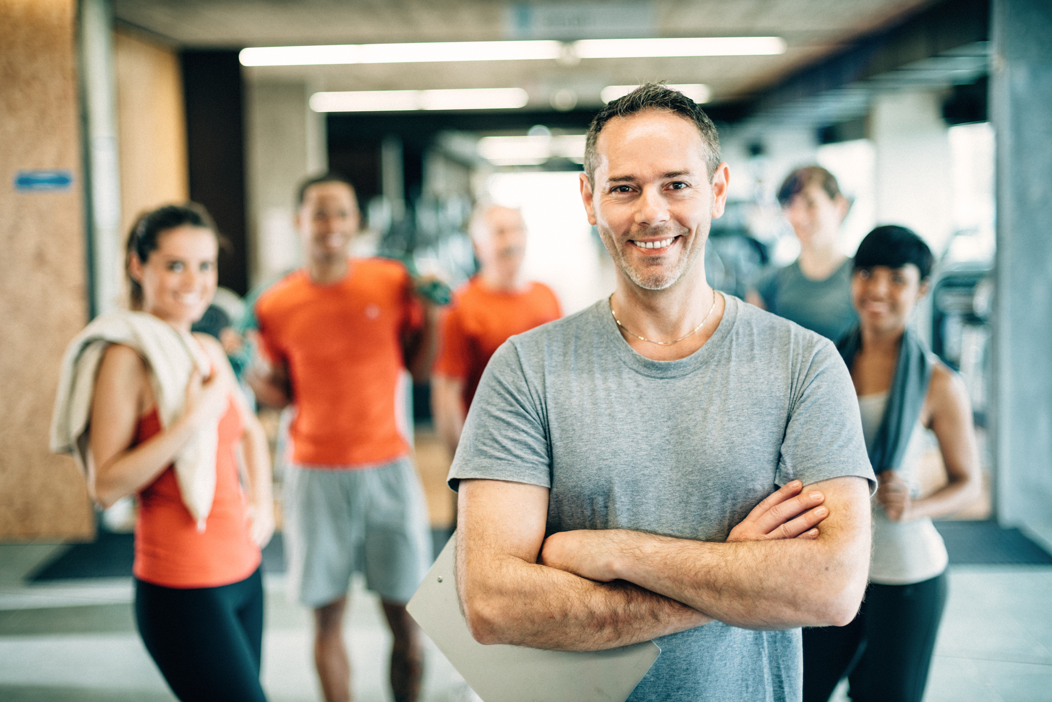 Healthy Diverse People in GYM