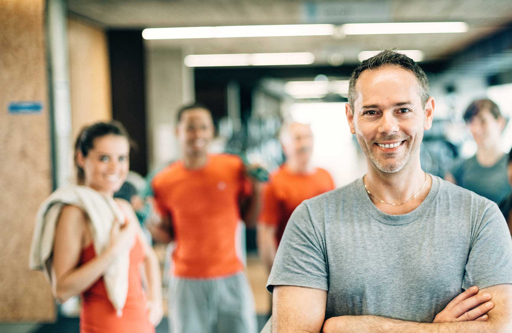 Healthy Diverse People in GYM