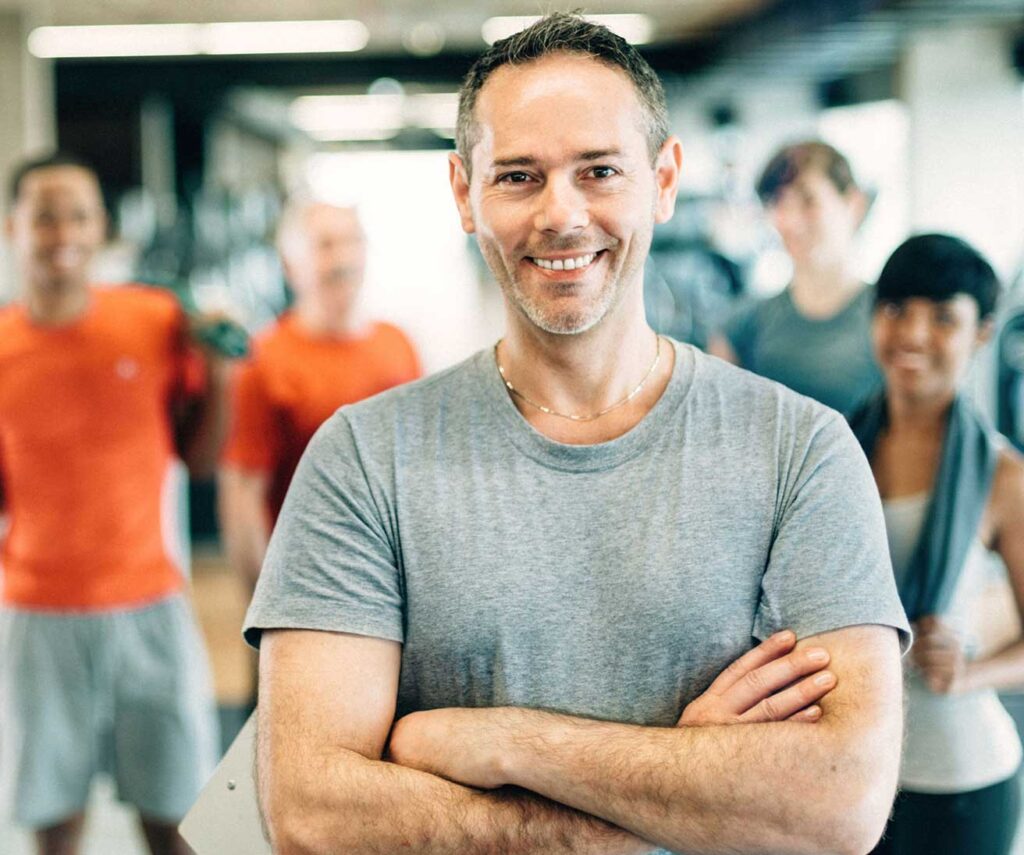 A smiling studio owner at this studio.